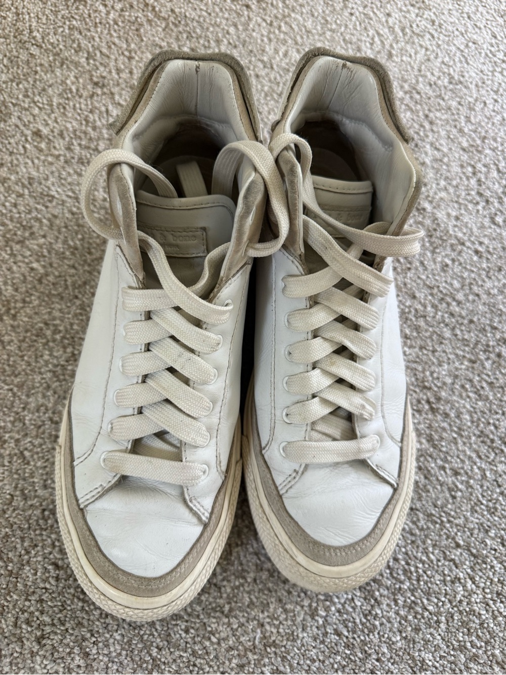 rag & bone RB Army High White with Beige Accents - Picture 8 of 8